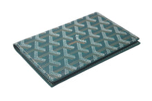 Load image into Gallery viewer, 極美品 GOYARD ゴヤール グルネル パスポート ケース グリーン PVC レザー ロゴ 手帳ケース ヘリンボーン 柄 中古 60867