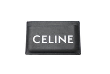 Load image into Gallery viewer, CELINE セリーヌ カードケース カードホルダー ロゴ 10B703DMF38SI レザー ブラック 美品 中古 60868