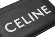 Load image into Gallery viewer, CELINE セリーヌ カードケース カードホルダー ロゴ 10B703DMF38SI レザー ブラック 美品 中古 60868