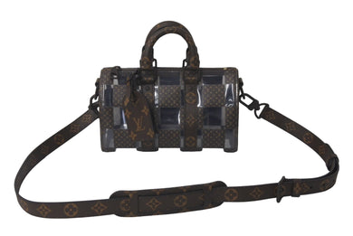 極美品 LOUIS VUITTON ルイ ヴィトン ハンドバッグ キーポル バンドリエール 25 モノグラム チェス 22AW M20872 中古 60869