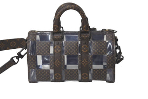 極美品 LOUIS VUITTON ルイ ヴィトン ハンドバッグ キーポル バンドリエール 25 モノグラム チェス 22AW M20872 中古 60869