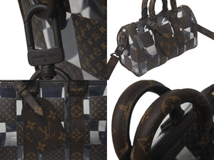 極美品 LOUIS VUITTON ルイ ヴィトン ハンドバッグ キーポル バンドリエール 25 モノグラム チェス 22AW M20872 中古 60869