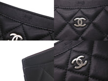 Load image into Gallery viewer, CHANEL シャネル マトラッセ カードケース 14番台 ブラック ラムスキン ココマーク ロゴ 小物 名刺入れ 良品 中古 60871