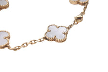 Load image into Gallery viewer, ヴァンクリーフ&amp;アーペル ヴィンテージ アルハンブラ ブレスレット 5モチーフ 750YG シェル 美品 中古 60872