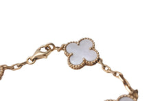 Load image into Gallery viewer, ヴァンクリーフ&amp;アーペル ヴィンテージ アルハンブラ ブレスレット 5モチーフ 750YG シェル 美品 中古 60872