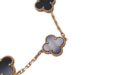 Load image into Gallery viewer, ヴァンクリーフ&amp;アーペル ヴィンテージ アルハンブラ ブレスレット 5モチーフ 750YG オニキス VCARA41300 美品 中古 60873