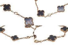 Load image into Gallery viewer, ヴァンクリーフ&amp;アーペル ヴィンテージ アルハンブラ ブレスレット 5モチーフ 750YG オニキス VCARA41300 美品 中古 60873