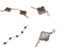 Load image into Gallery viewer, ヴァンクリーフ&amp;アーペル ヴィンテージ アルハンブラ ブレスレット 5モチーフ 750YG オニキス VCARA41300 美品 中古 60873