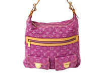 Load image into Gallery viewer, LOUIS VUITTON ルイヴィトン ハンドバッグ ワンショルダー バギーGM モノグラムデニム M95210 ピンク ゴールド金具 美品 中古 60874