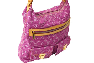 LOUIS VUITTON ルイヴィトン ハンドバッグ ワンショルダー バギーGM モノグラムデニム M95210 ピンク ゴールド金具 美品 中古 60874