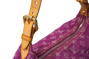 LOUIS VUITTON ルイヴィトン ハンドバッグ ワンショルダー バギーGM モノグラムデニム M95210 ピンク ゴールド金具 美品 中古 60874