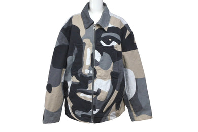 極美品 LOUIS VUITTON ルイヴィトン パッチワーク デニムジャケット KID SUPER サイズ52 コットン HPA87WCKL 中古 60889