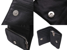 Load image into Gallery viewer, CHROME HEARTS クロムハーツ 二つ折り財布 ジョーイ ブラック ヘビーレザー 牛革 シルバ−925 ブラック 美品 中古 60930