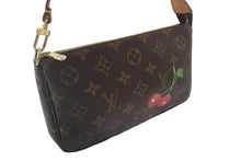 Load image into Gallery viewer, LOUIS VUITTON ルイヴィトン ポシェット アクセソワール ブラウン モノグラム チェリー 村上隆 M95008 美品 中古 60950