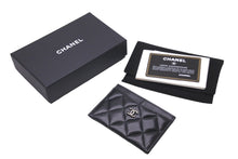 Load image into Gallery viewer, 極美品 CHANEL シャネル ココマーク カードケース 31番台 ラムスキン ソーブラック 中古 60951