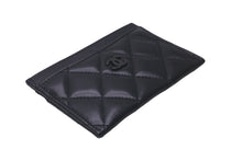 Load image into Gallery viewer, 極美品 CHANEL シャネル ココマーク カードケース 31番台 ラムスキン ソーブラック 中古 60951