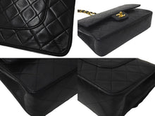 Load image into Gallery viewer, CHANEL シャネル チェーンショルダーバッグ Wフラップ マトラッセ25 ラムスキン 2番台 ブラック ゴールド金具 美品 中古 60958