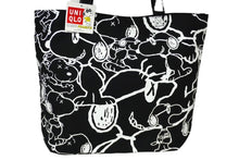 Load image into Gallery viewer, 新品未使用品 KAWS×UNIQLO カウズ×ユニクロ トートバッグ ピーナッツ 401707 コットン ブラック シルバー金具 中古 60966