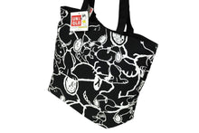 Load image into Gallery viewer, 新品未使用品 KAWS×UNIQLO カウズ×ユニクロ トートバッグ ピーナッツ 401707 コットン ブラック シルバー金具 中古 60966