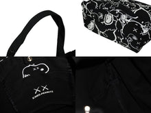 Load image into Gallery viewer, 新品未使用品 KAWS×UNIQLO カウズ×ユニクロ トートバッグ ピーナッツ 401707 コットン ブラック シルバー金具 中古 60966