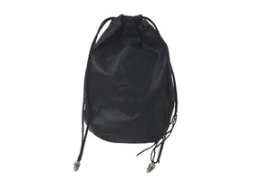 CHROME HEARTS クロムハーツ クロスパッチ ドローストリングス バッグ 巾着 シルバー SV925 レザー ブラック 中古 60970
