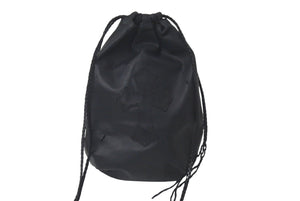 CHROME HEARTS クロムハーツ クロスパッチ ドローストリングス バッグ 巾着 シルバー SV925 レザー ブラック 中古 60970