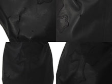 Load image into Gallery viewer, CHROME HEARTS クロムハーツ クロスパッチ ドローストリングス バッグ 巾着 シルバー SV925 レザー ブラック 中古 60970