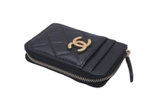 Load image into Gallery viewer, CHANEL シャネル ジップカードコインケース ココマーク AP2966 シャイニーグレインドカーフスキン ゴールド金具 美品 中古 60975