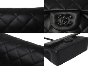 極美品 CHANEL シャネル チェーンショルダーバッグ マトラッセ30 Wフラップ A58600 ソーブラック ランダムシリアル 中古 60978
