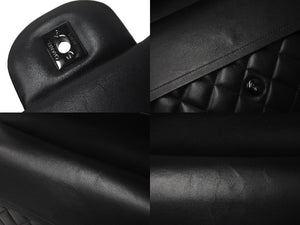 極美品 CHANEL シャネル チェーンショルダーバッグ マトラッセ30 Wフラップ A58600 ソーブラック ランダムシリアル 中古 60978