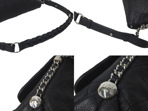CHANEL シャネル マトラッセ ワンショルダーバッグ ココマーク 25番台 ブラック レザー シルバー金具 美品 中古 60979