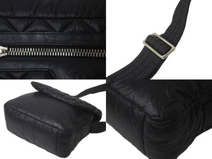 CHANEL シャネル コココクーン マトラッセ ショルダーバッグ A48616 18番台 ナイロン ブラック シルバー金具 美品 中古 60981