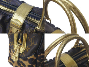 LOUIS VUITTON ルイヴィトン ハンドバッグ レオパードアデル モノグラムキャンバス M95284 ゴールド金具 美品 中古 60982