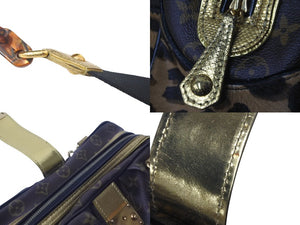 LOUIS VUITTON ルイヴィトン ハンドバッグ レオパードアデル モノグラムキャンバス M95284 ゴールド金具 美品 中古 60982
