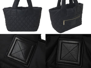 CHANEL シャネル コココクーン マトラッセ ハンドバッグ A48610 19番台 ナイロン ブラック シルバー金具 美品 中古 60986