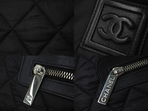 CHANEL シャネル コココクーン マトラッセ ハンドバッグ A48610 19番台 ナイロン ブラック シルバー金具 美品 中古 60986