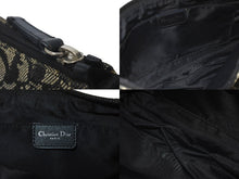 Load image into Gallery viewer, Christian Dior クリスチャンディオール ハンドバッグ トロッター キャンバス ベージュ ブラック シルバー金具 良品 中古 60995