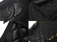Load image into Gallery viewer, CHANEL シャネル リュック デイパック マトラッセ ラムスキン ココマーク 3番台 1995年 ブラック ゴールド金具 美品 中古 61001