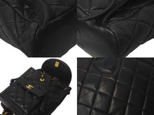 Load image into Gallery viewer, CHANEL シャネル リュック デイパック マトラッセ ラムスキン ココマーク 3番台 1995年 ブラック ゴールド金具 美品 中古 61001