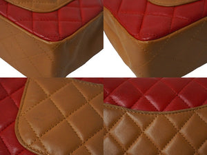 CHANEL シャネル ショルダーバッグ マトラッセチェーンショルダー カーフスキン マルチカラー 21番台 ゴールド金具 美品 中古 61002