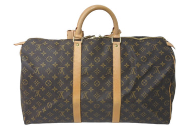 LOUIS VUITTON ルイ ヴィトン ボストンバッグ キーポル50 モノグラムキャンバス M41426 ブラウン 美品 中古 61006