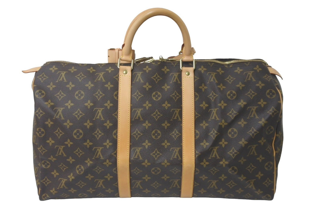 LOUIS VUITTON ルイ ヴィトン ボストンバッグ キーポル50 モノグラムキャンバス M41426 ブラウン 美品 中古 61006