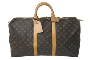 LOUIS VUITTON ルイ ヴィトン ボストンバッグ キーポル50 モノグラムキャンバス M41426 ブラウン 美品 中古 61006