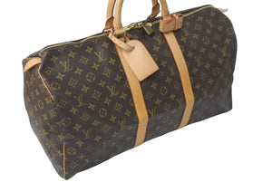 LOUIS VUITTON ルイ ヴィトン ボストンバッグ キーポル50 モノグラムキャンバス M41426 ブラウン 美品 中古 61006