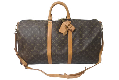 LOUIS VUITTON ルイ ヴィトン ボストンバッグ キーポル バンドリエール 55 モノグラムキャンバス M41414 ブラウン 美品 中古 61007