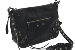 極美品 BALENCIAGA バレンシアガ ショルダーバッグ LE CAGOLE ルカゴール ミディアム 719093210KR1000 ブラック 中古 61009
