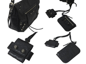 極美品 BALENCIAGA バレンシアガ ショルダーバッグ LE CAGOLE ルカゴール ミディアム 719093210KR1000 ブラック 中古 61009