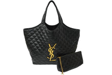 画像をギャラリービューアに読み込む, 極美品 YVES SAINT LAURENT イヴ サンローラン トートバッグ イカール マキシ ショッピングバッグ 698651AAANG100 中古 61010