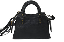 Load image into Gallery viewer, BALENCIAGA バレンシアガ ネオクラシックミニ ２WAYハンドバッグ 1000スト 693913 レザー ブラック ゴールド金具 美品 中古 61014