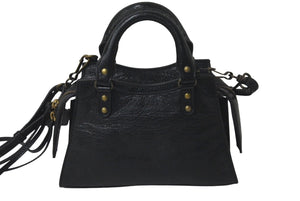 BALENCIAGA バレンシアガ ネオクラシックミニ ２WAYハンドバッグ 1000スト 693913 レザー ブラック ゴールド金具 美品 中古 61014